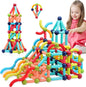COUOMOXA Magnetic Building Blocks for Toddlers, 42-Piece STEM Educational Magnetic Stick Montessori Construction Set for Kids Ages 3-5, ABS Preschool Learning Toy for Boys & Girls