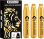BIGTHUMB 3 Pcs Gold Jumbo Permanent Markers, 15mm Wide Tip Thick Acrylic Paint Pens, Large Calligraphy Markers for Rock Painting, Posters, Signs, Canvas, Glass, Wood & Ceramic