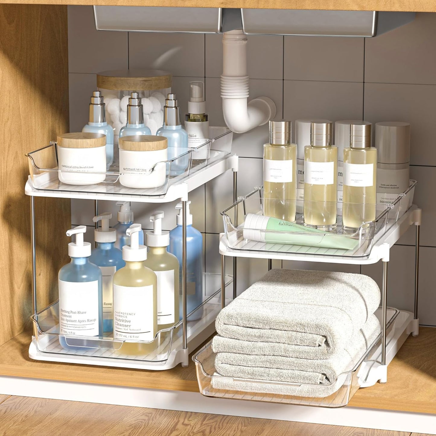 Delamu 2-Tier Under Sink Organizer 2 Pack