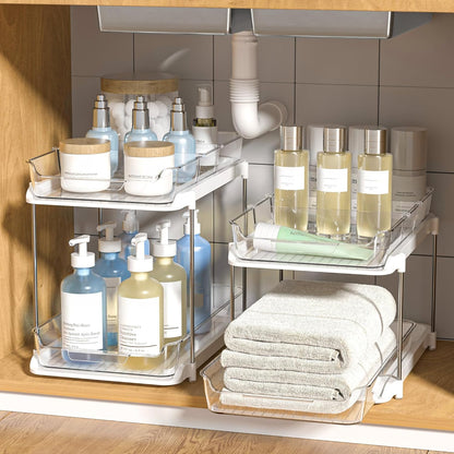 Delamu 2-Tier Under Sink Organizer 2 Pack
