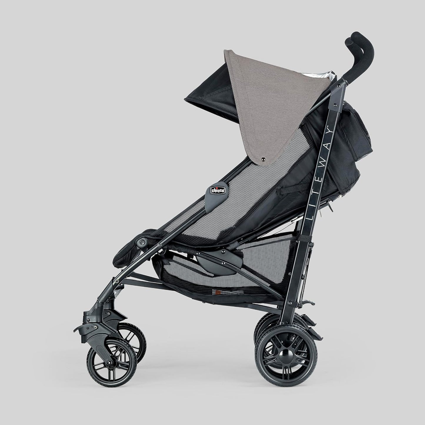Chicco Liteway Stroller, Compact Fold Baby Stroller with Canopy, Lightweight Aluminum Frame Umbrella Stroller for Babies & Toddlers up to 40 lbs, Arctic/Blue