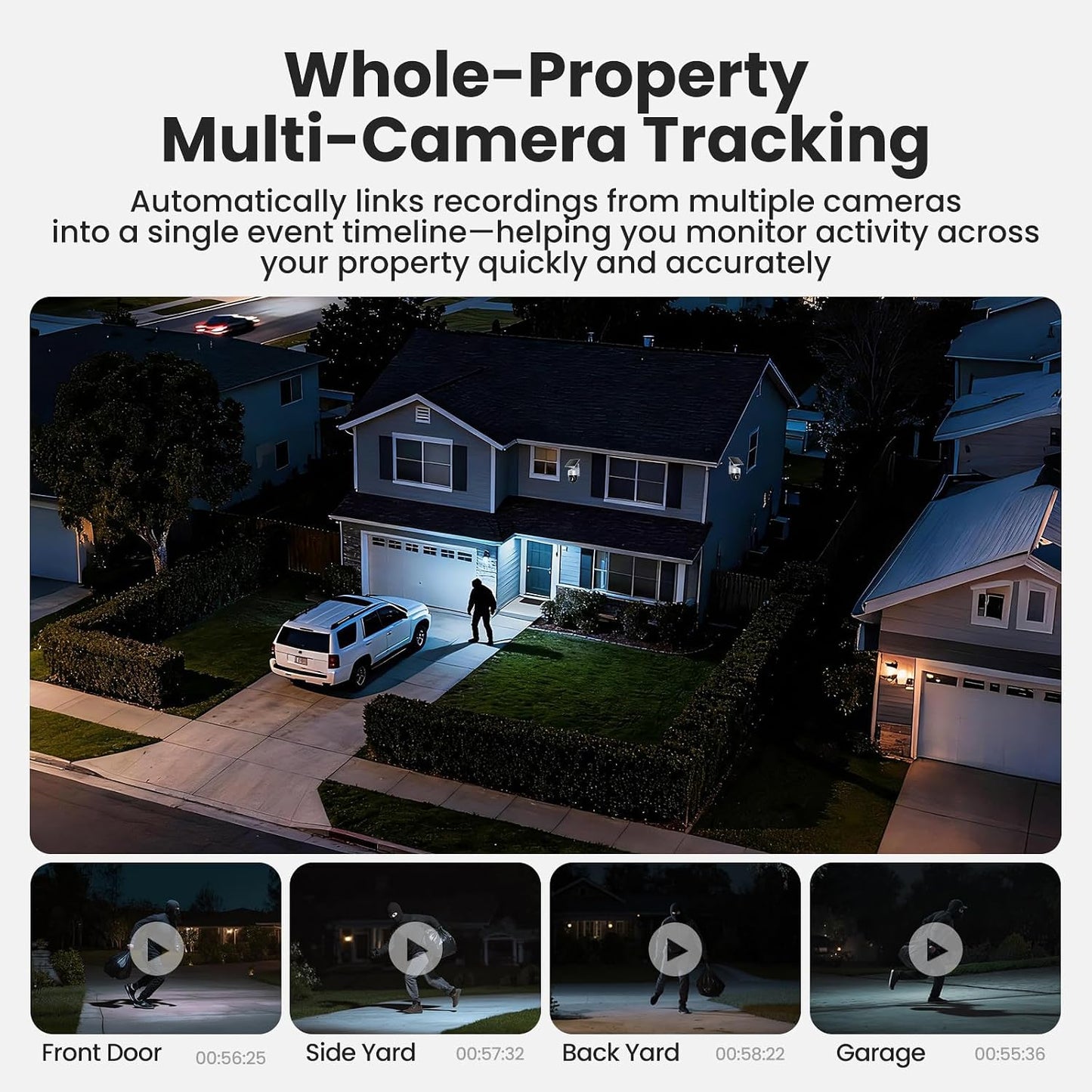 SOLIOM 4K Solar Security Cameras Wireless Outdoor System, 4-Cam Kit