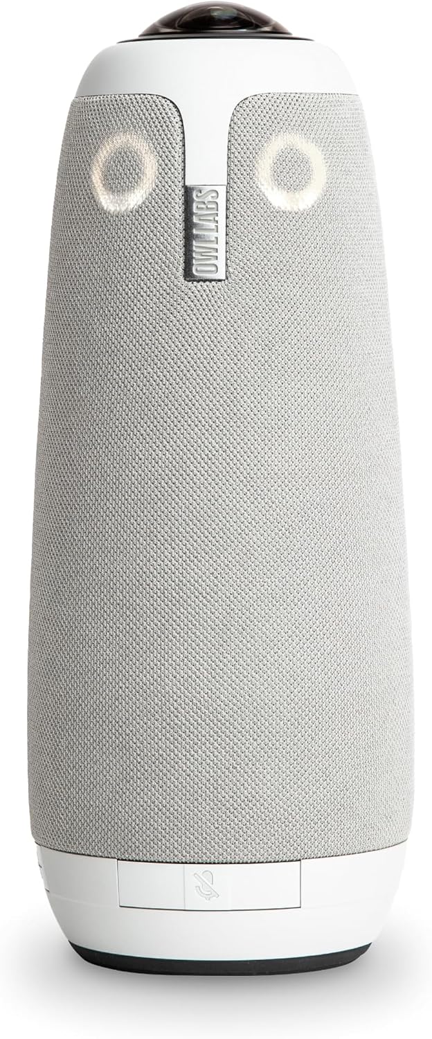 Owl Labs Meeting Owl 3 - 360° 1080p HD Conference Room Camera, AI-Driven Speaker-Tracking, 18-Foot Mic Pickup - Certified for Microsoft Teams - Works with Zoom, Google Meet - Plug & Play Setup