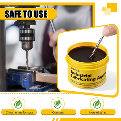 Dreyoo Cutting Paste for Drilling Metal, 8.8 oz Jar Tapping Wax Lubricant for Drill Bits, Saw Blades & Milling Tools, Low-Odor Chlorine-Free Metalworking Paste