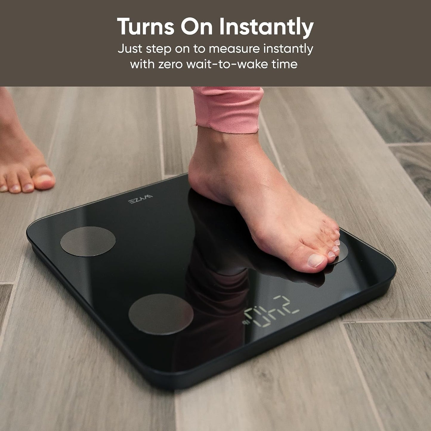 Wyze Scale S Smart Scale for Body Weight & Fat, Bluetooth, 400 lbs, Black