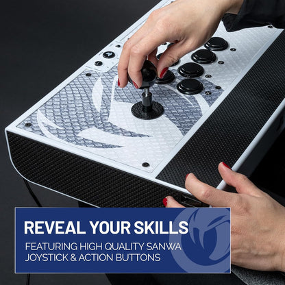 Nacon Daija Arcade Fight Stick Officially Licensed for PlayStation - PS5, PS4 & Windows 10/11 PC - Sanwa Joystick & Action Buttons, Customizable Front Plate, 3-Meter Cable