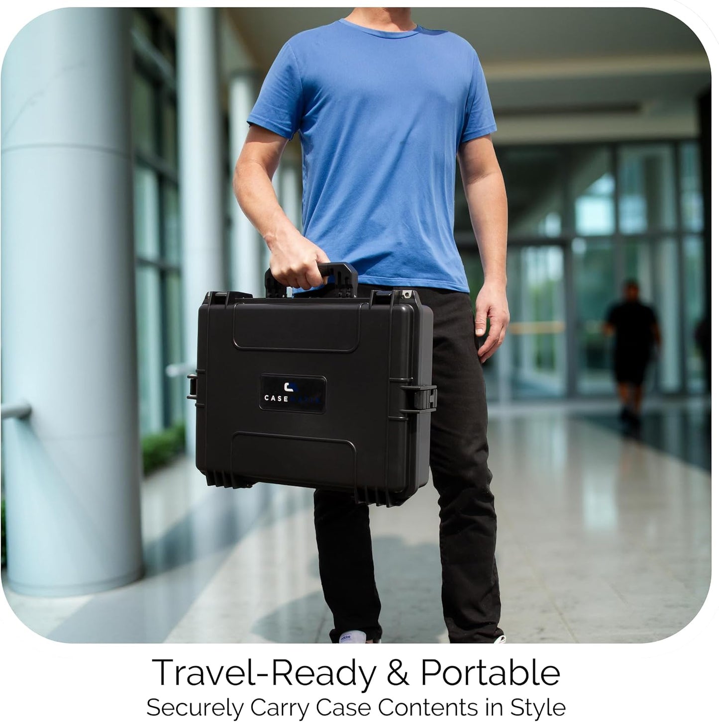 CASEMATIX Waterproof IP67 Laptop Hard Case for 15.6-17.3 inch Gaming Laptops & Accessories - Heavy Duty Hard Laptop Case with Foam Compatible with Asus Acer MSI Alienware Gaming Models & More
