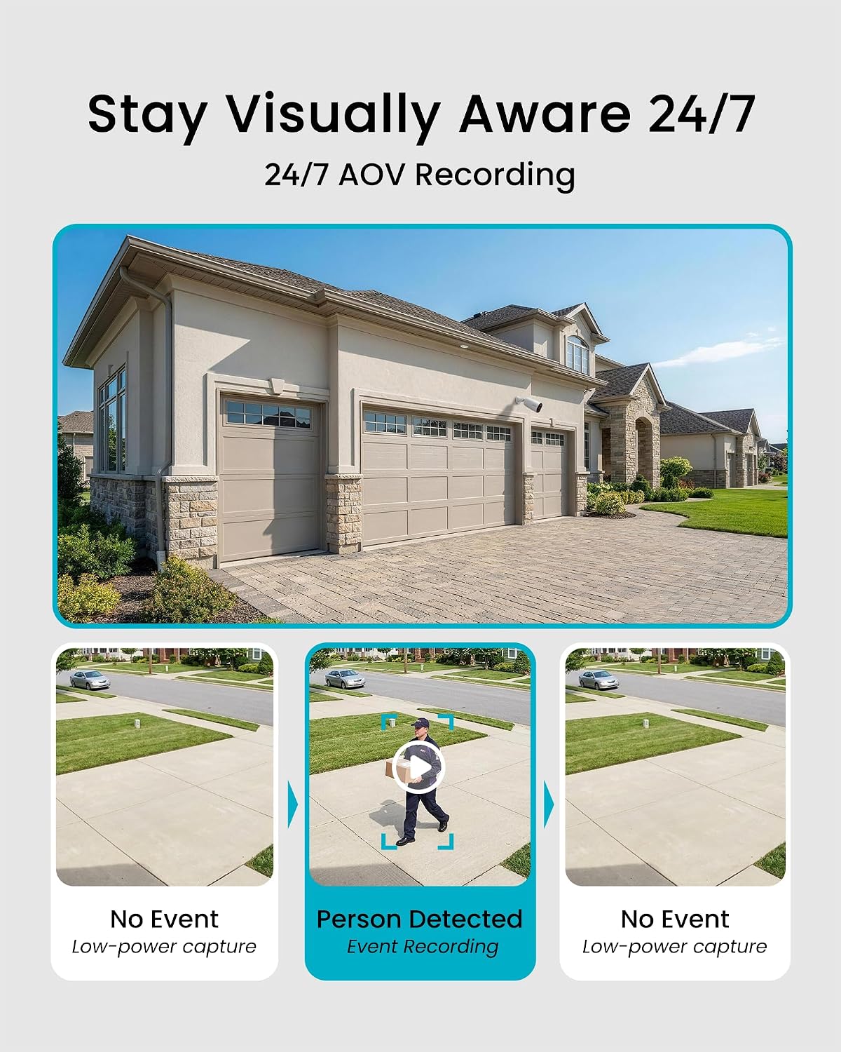 youkey S420Pro 4K Solar Security Camera, Outdoor Wireless Camera with 24/7 AOV Recording, AI Person & Vehicle Detection, Color Night Vision, 360° Coverage, IP67