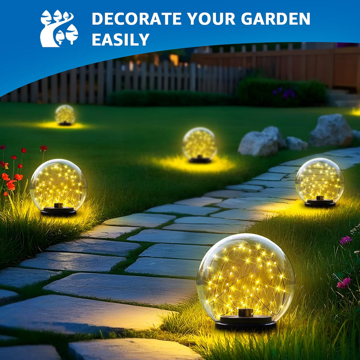 NiceBuy Solar Floating Pool Lights, 2-Pack Floating LED Pool Balls with Flickering Flame Effect, IP66 Waterproof Solar-Powered Lights for Pool, Pond, Garden & Outdoor Party Decor