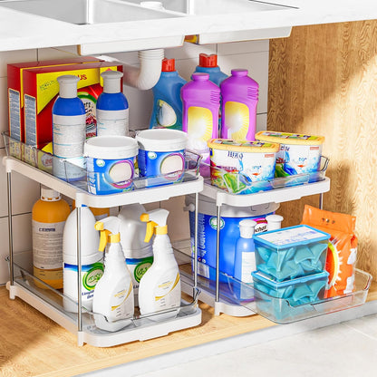 Delamu 2-Tier Under Sink Organizer 2 Pack