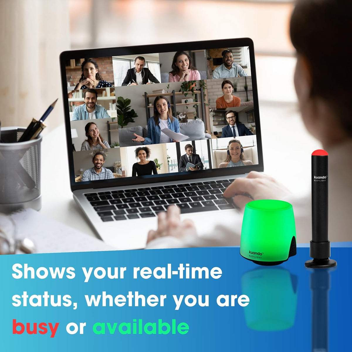 Kuando® Busylight UC Omega (15410) - Presence Light and Ringer - Busy Light for The Office - Free Busylight Software for Most UC Platforms and Softphones