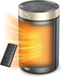 DREO Space Heater, Portable Electric Heaters for Indoor Use with Thermostat 2026 Upgraded, 34dB Quiet, 12H Timer, 5 Mode, Remote, 1500W PTC Ceramic Fast Safety Heat for Office Bedroom Home, Gold