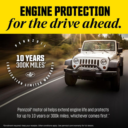 Pennzoil Conventional 10W-30 Motor Oil, 1 Quart, Multi-Grade Engine Oil for Cars, Trucks & UTVs