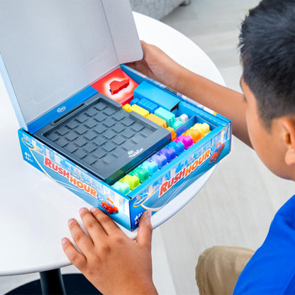 ThinkFun Rush Hour Traffic Jam Logic Game, 40-Challenge Single-Player Logic Puzzle for Kids Ages 8+, STEM Brain Game for Reasoning & Planning Skills
