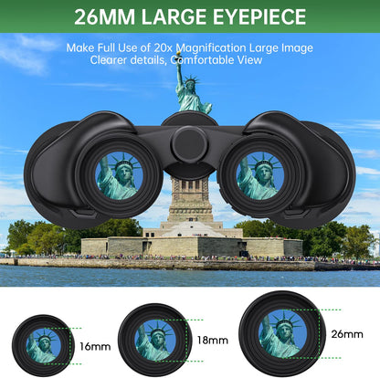 FLYANT 20x50 High Powered Binoculars for Adults, Waterproof Compact Binoculars with Low Light Vision, BAK4 Porro Prism & FMC Coated Lenses for Bird Watching, Camping, Hiking, Travel & Stargazing
