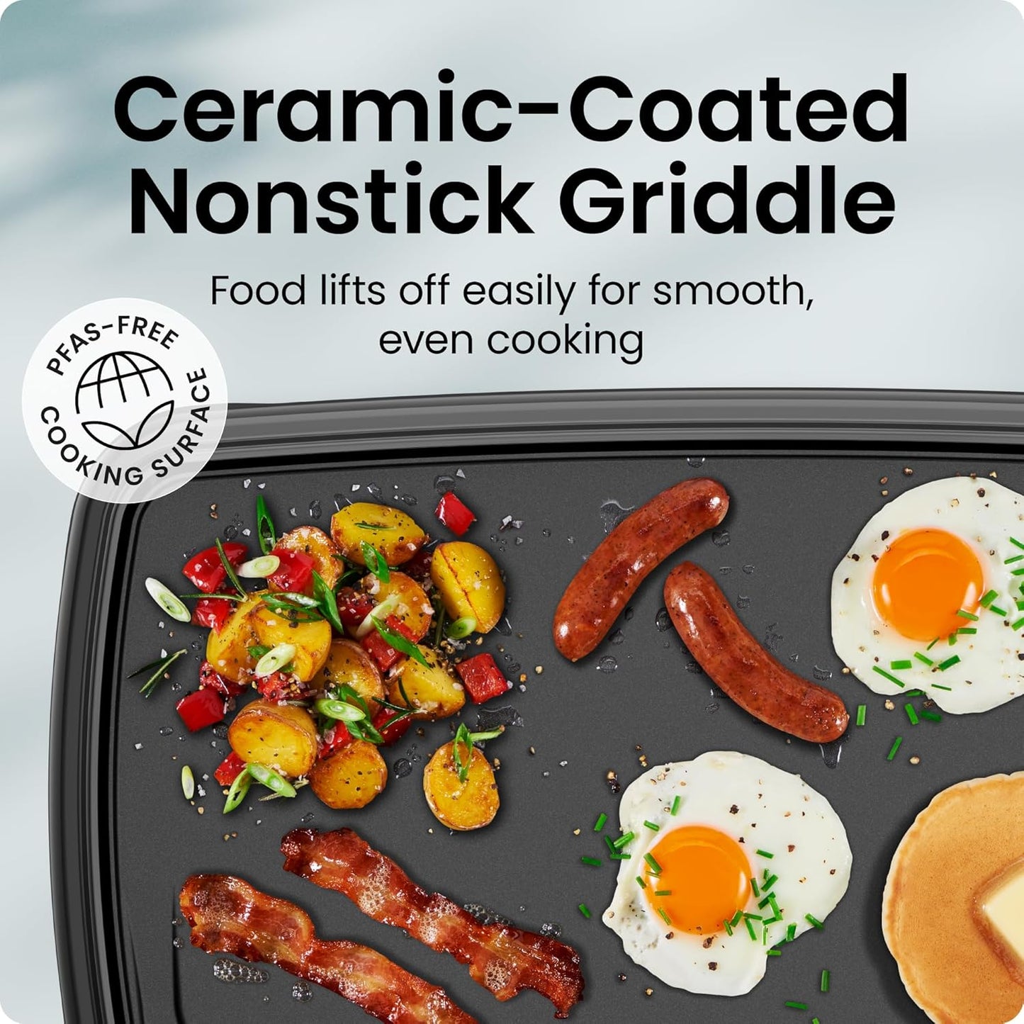 Chefman XL Electric Griddle, 10 x 20 Inch Extra-Large Nonstick Flat Top Grill with Removable Temperature Control & Drip Tray
