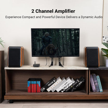 Fosi Audio BT20A Bluetooth Stereo Amplifier, 2 Channel Home Audio Component Amplifiers for Passive Speakers, Mini Class D Amp Receiver 200W for Indoor/Outdoor/Garage/Ceiling/Bookshelf Speaker