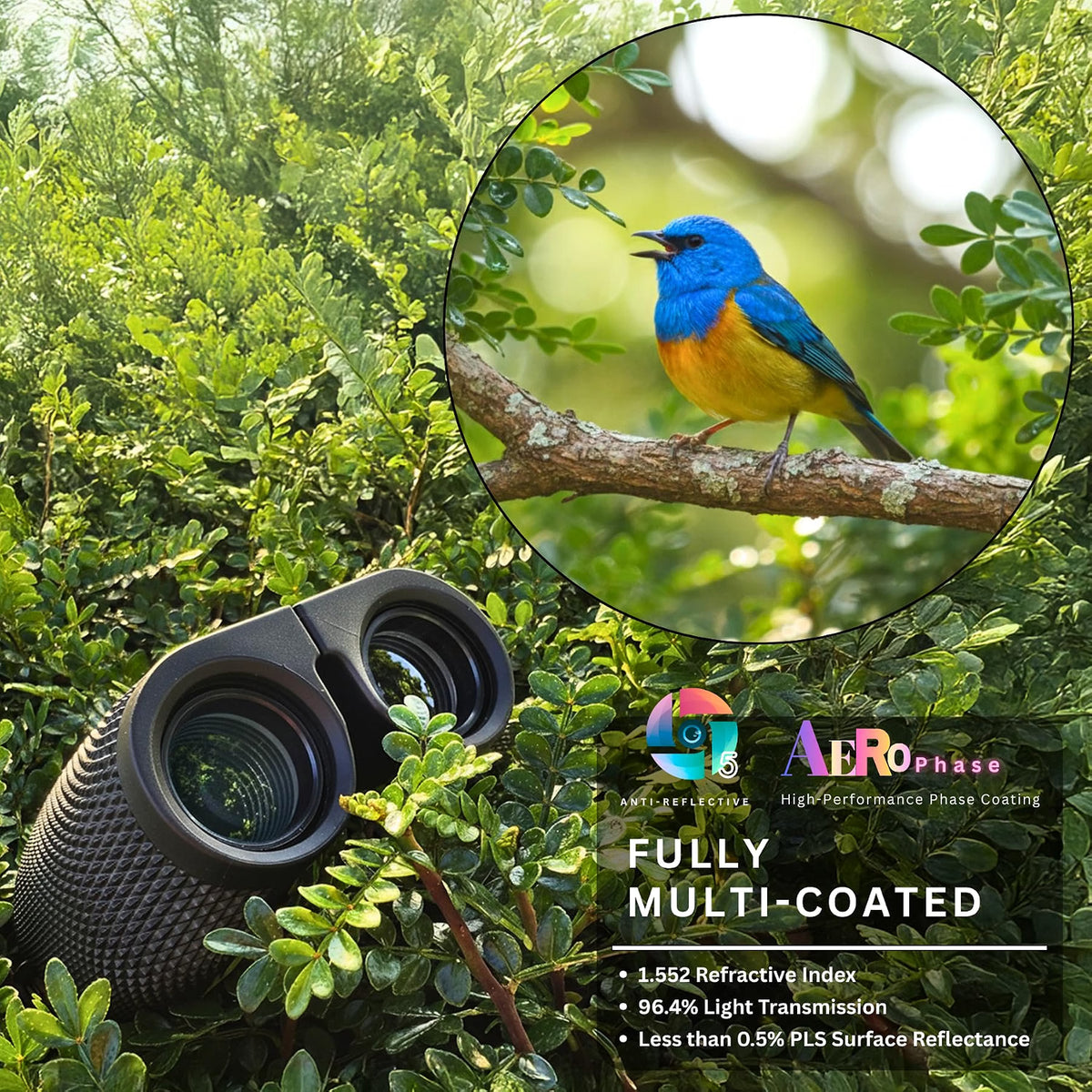Hontry 10x25 Compact Binoculars for Adults & Kids, 25mm Objective Lens, Compact Lightweight Binoculars with BAK-4 Prisms for Bird Watching, Sports, Travel & Outdoor Activities
