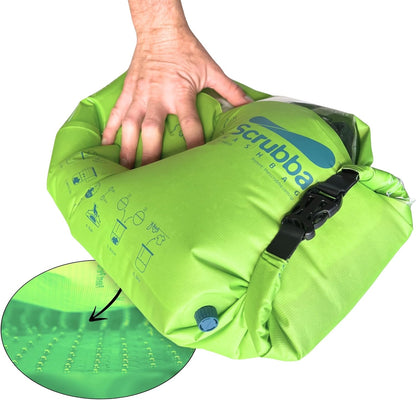 Scrubba Wash Bag Portable Travel Clothes Washer | Patented Washboard-in-a-Bag with Internal Washboard, 5KG Capacity & No Electricity