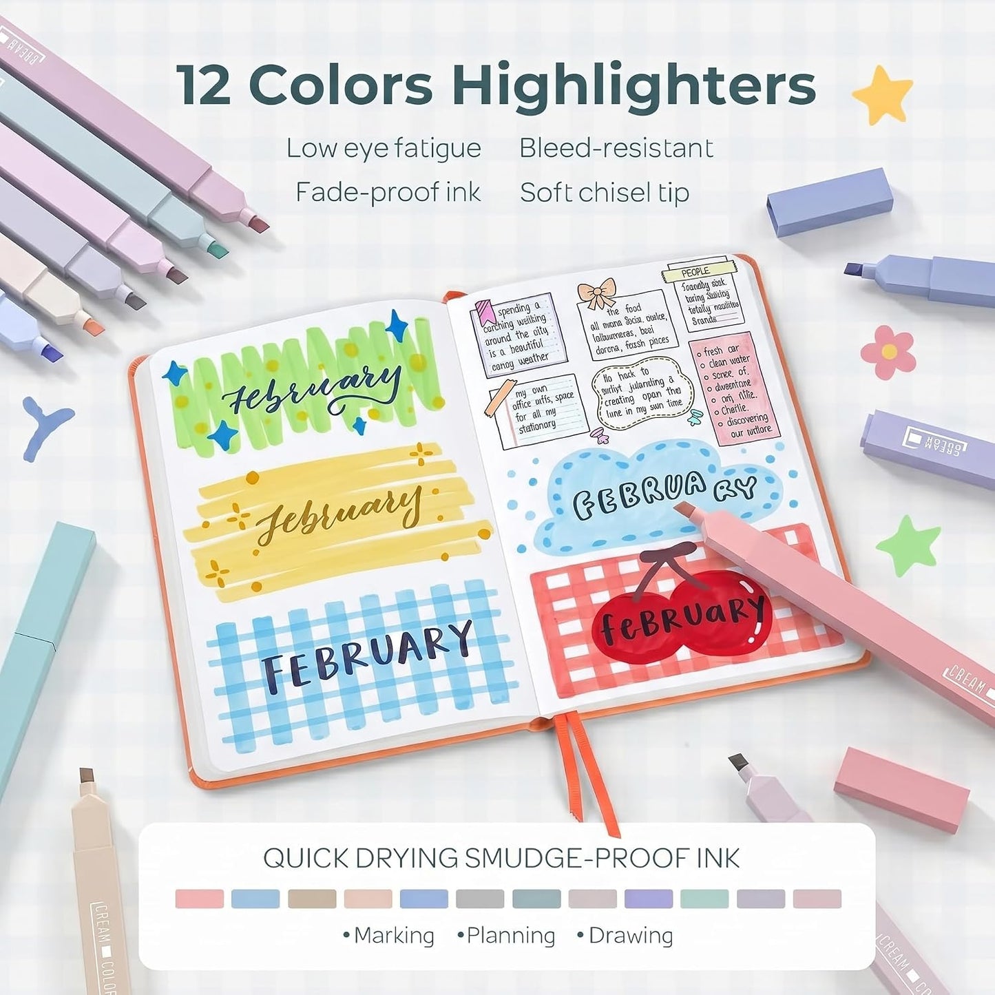 Nicpro Aesthetic School Supplies Stationery Set 39-Piece