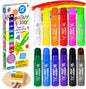 TBC The Best Crafts Paint Sticks for Kids Ages 2-8, 12 Classic Colors, Washable Non-Toxic Tempera Paint Sticks, Fast-Drying Art Supplies for Paper & Wood