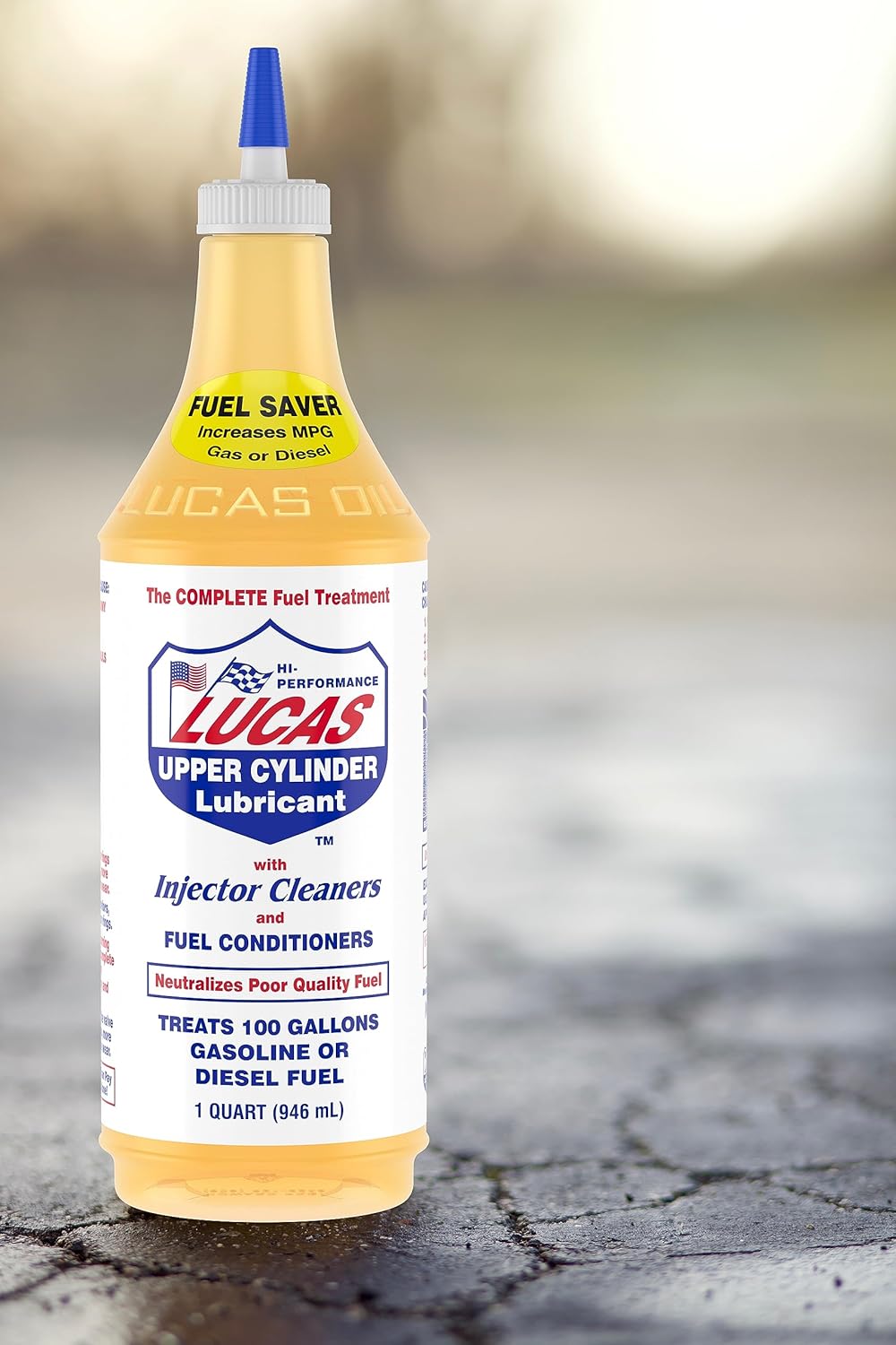 Lucas Oil 10003 Fuel Treatment, 32 oz Fuel System Cleaner & Lubricant for Gasoline and Diesel Engines, Fuel Injector & Carburetor Treatment
