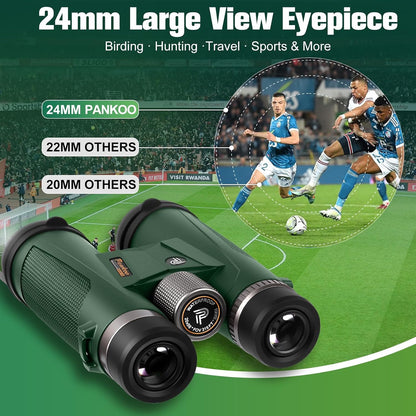 Pankoo 20x56 High-Powered Binoculars for Adults, Waterproof BAK4 Roof Prism Binoculars with FMC Lenses, Large 56mm Objective Lens for Bird Watching, Sports, Travel & Stargazing