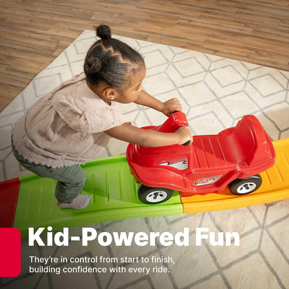 Step2 Up & Down Roller Coaster Kids Ride-On Toy, 9-Foot Track with ATV-Style Car, Indoor & Outdoor Toddler Playset, 50 lb. Weight Capacity, Multicolor