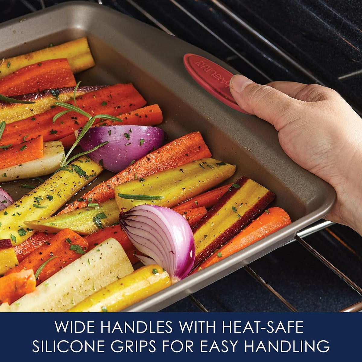 Rachael Ray Cucina Nonstick Bakeware Baking Pans Set, Baking Set 10-Piece | Easy cleanup, baking sheet set for baking and roasting, oven safe to 450Â°F,...