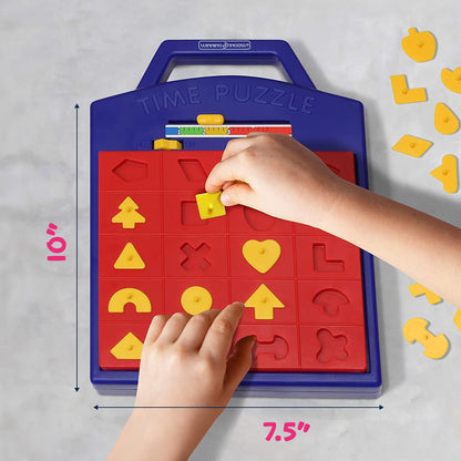 Winning Fingers Shape Toy Puzzle Game, Pop-Up Board Game with Shape Puzzles, 2-Player Matching & Concentration Game for Kids Ages 3+, Blue