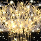 HONLYNE 100PCS Light Up Wedding Wands, LED Fairy Ribbon Wands with Bells, 3 Flashing Modes, Warm White Wedding Send-Off Streamers for Parties, Concerts & Celebrations