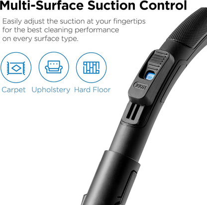 Eureka Whirlwind Bagless Canister Cleaner NEN110A Lightweight Corded Vacuum for Carpets and Hard Floors, Blue