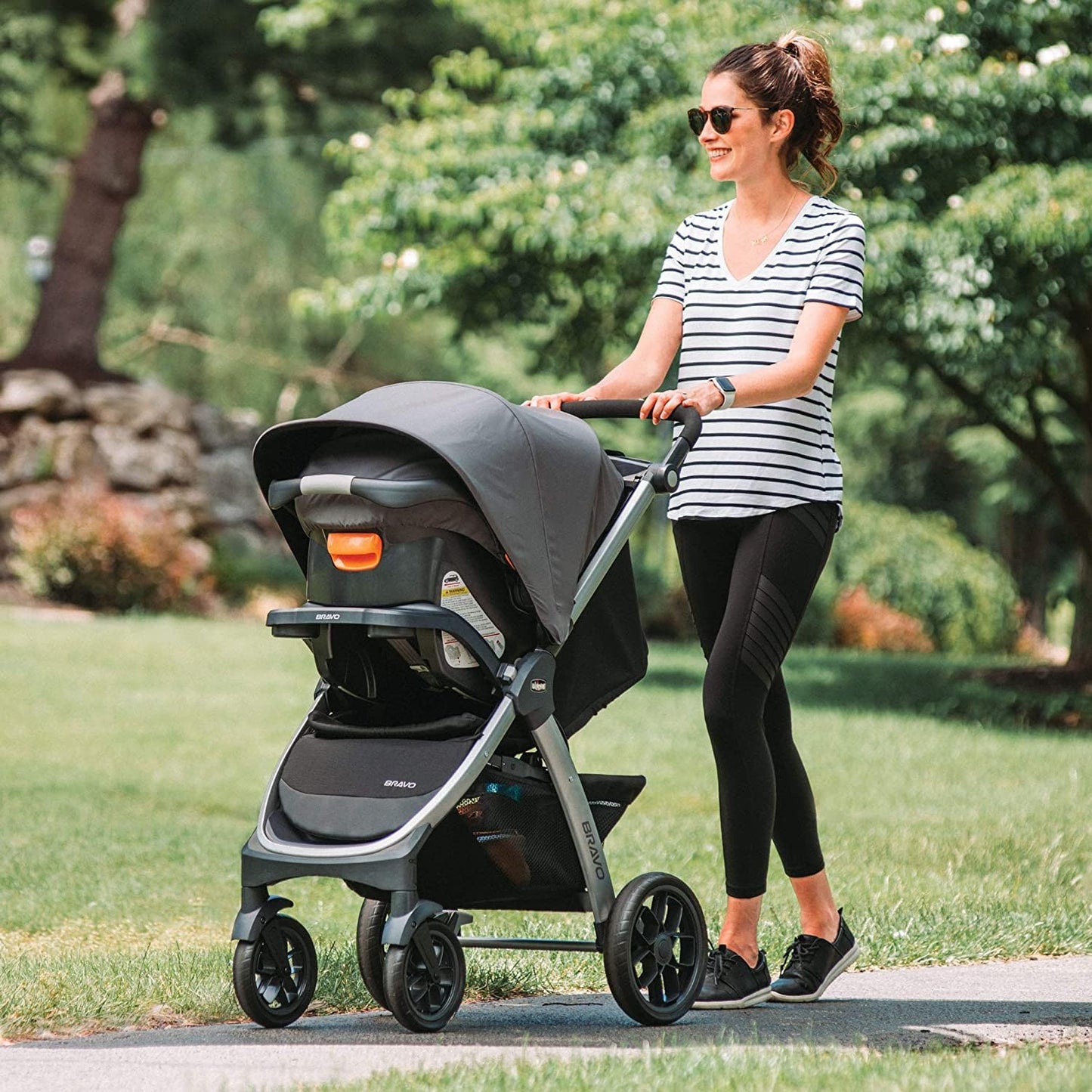 Chicco Bravo 3-in-1 Travel System with KeyFit 30 Infant Car Seat & Base, Camden