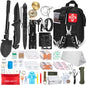 TAIMASI 238 Pcs Emergency Survival Kit with First Aid Kit and Molle Pouch Survival Gear Emergency Supplies Emergency Tent for Earthquake, Outdoor Adventure, Camping, Hiking, Hunting