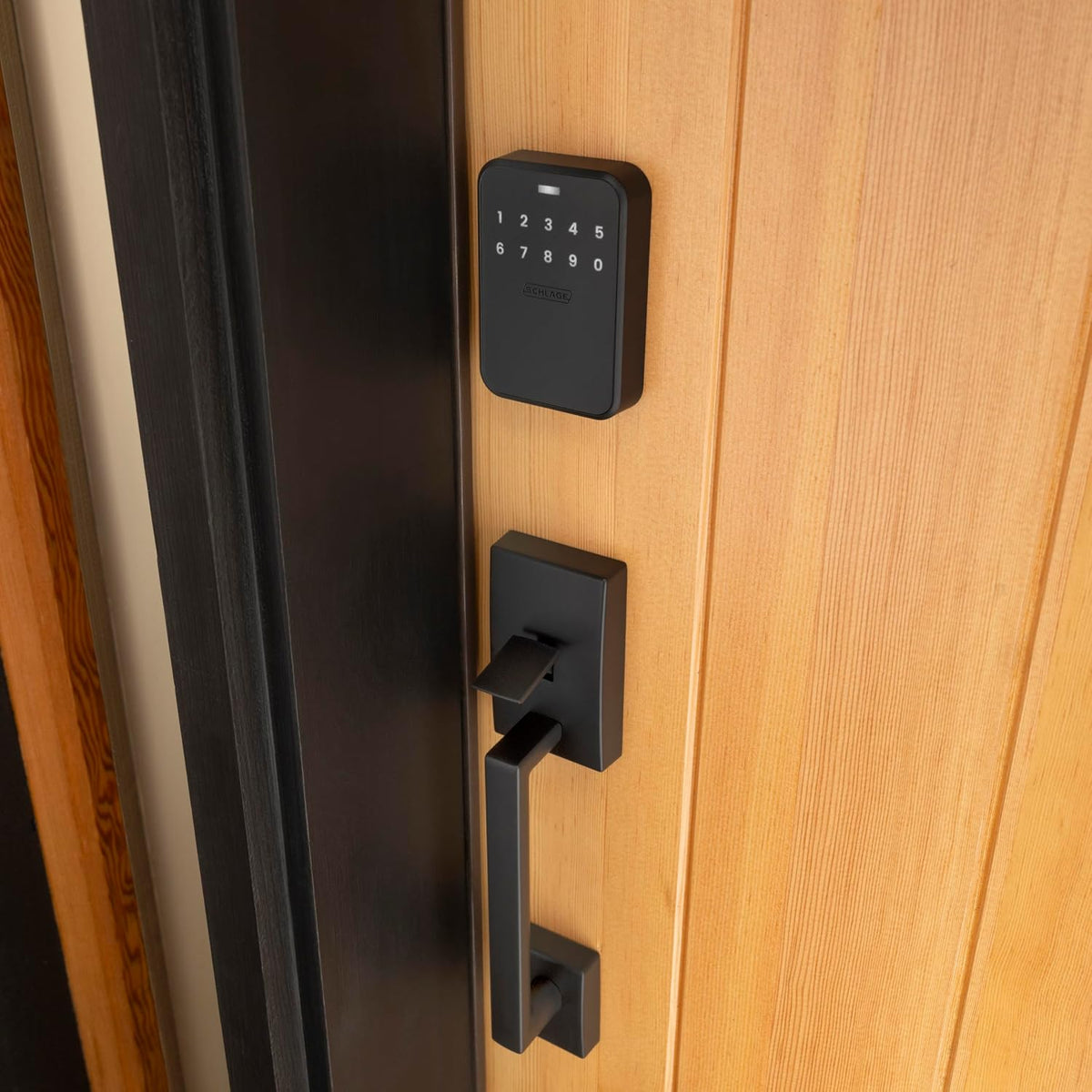 Schlage Sense Pro UWB Smart Deadbolt Lock, Hands-Free Unlock, Matte Black