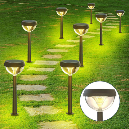 Linkind Solar Lights Outdoor 8 Pack, Solar Pathway Lights Warm White Landscape Path Lights,IP65 Waterproof Solar Lights for Walkway Yard Garden Driveway