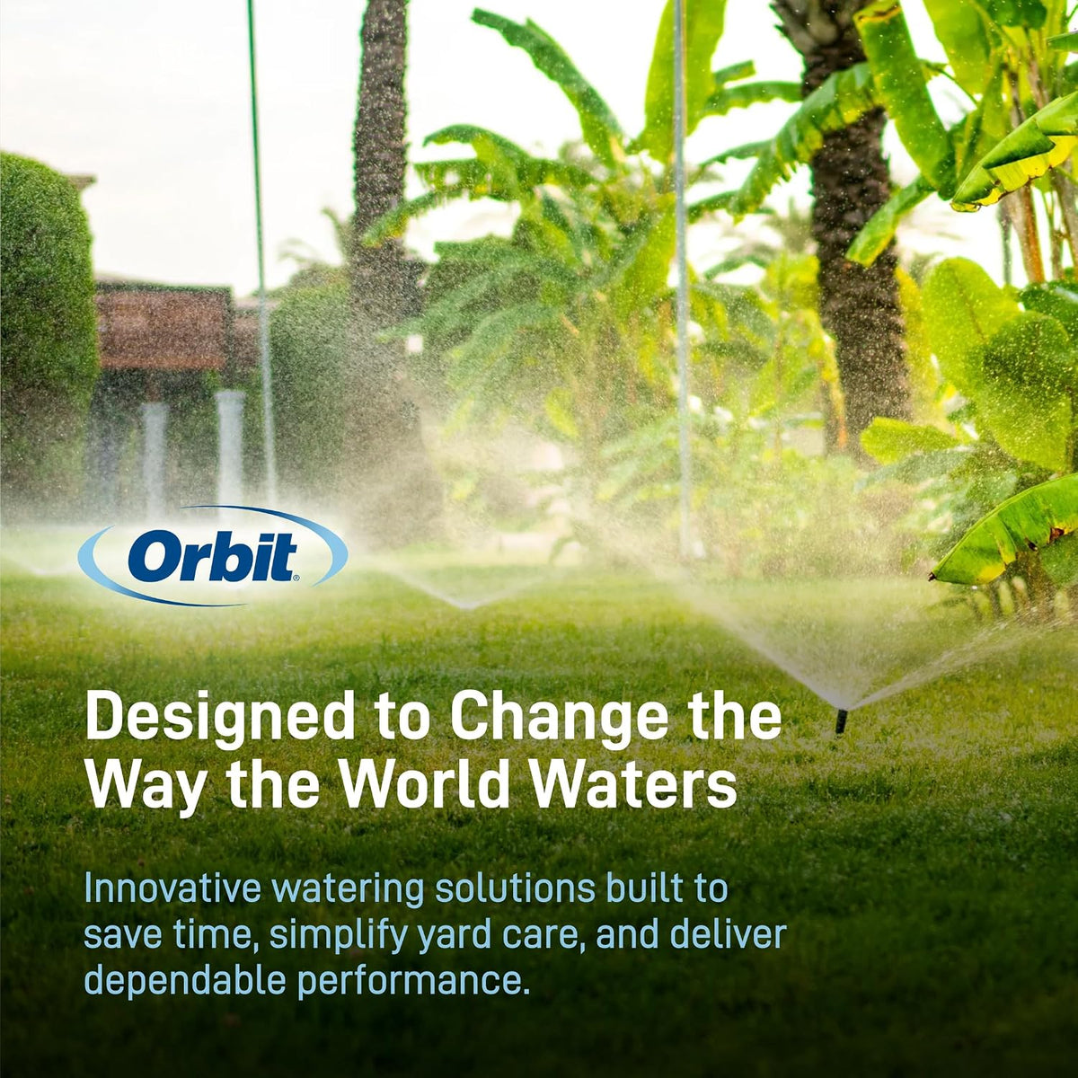 Orbit Traveling Tractor Water Sprinkler - Self-Propelled Traveling Sprinkler for Wide Lawn Coverage - Cast-Iron Body with Adjustable Coverage - Three-Speed - Automatic Shut Off - 58322