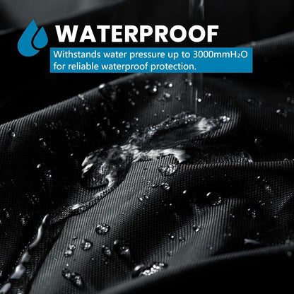 Favoto Bike Cover Waterproof Outdoor for 1 or 2 Bikes, 300D Oxford Bicycle Cover with UV Protection, Windproof Buckle & Lock Holes, Black