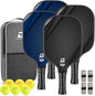 GARYE Pickleball Paddles Set of 4, Carbon Fiber Pickleball Rackets with 6 Balls, Bag & 4 Grip Tapes, USAPA-Approved Lightweight Paddle Set for Adults & Teens