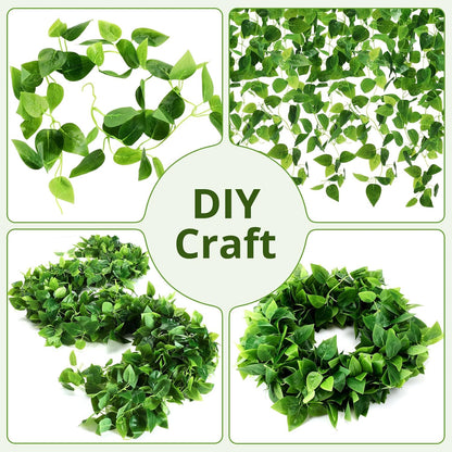 XunYee 36 Pcs Artificial Hanging Plants 3.6FT Fake Hanging Plants for Living Room, Fake Ivy Vine Plastic Faux Hanging Plants for Wall House Room Garden Wedding Garland Indoor Outdoor Decor, No Baskets