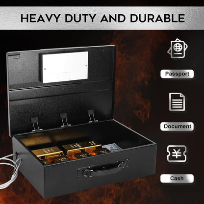 bonsaii SF002-N 0.6 Cu. Ft. Electronic Safe Box | Digital Keypad, Removable Shelf, Type-C Backup Power & Wall Mount