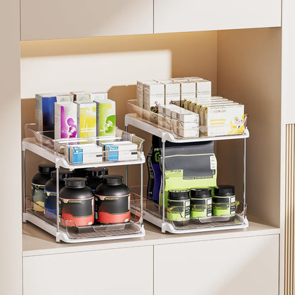 Delamu 2-Tier Under Sink Organizer 2 Pack
