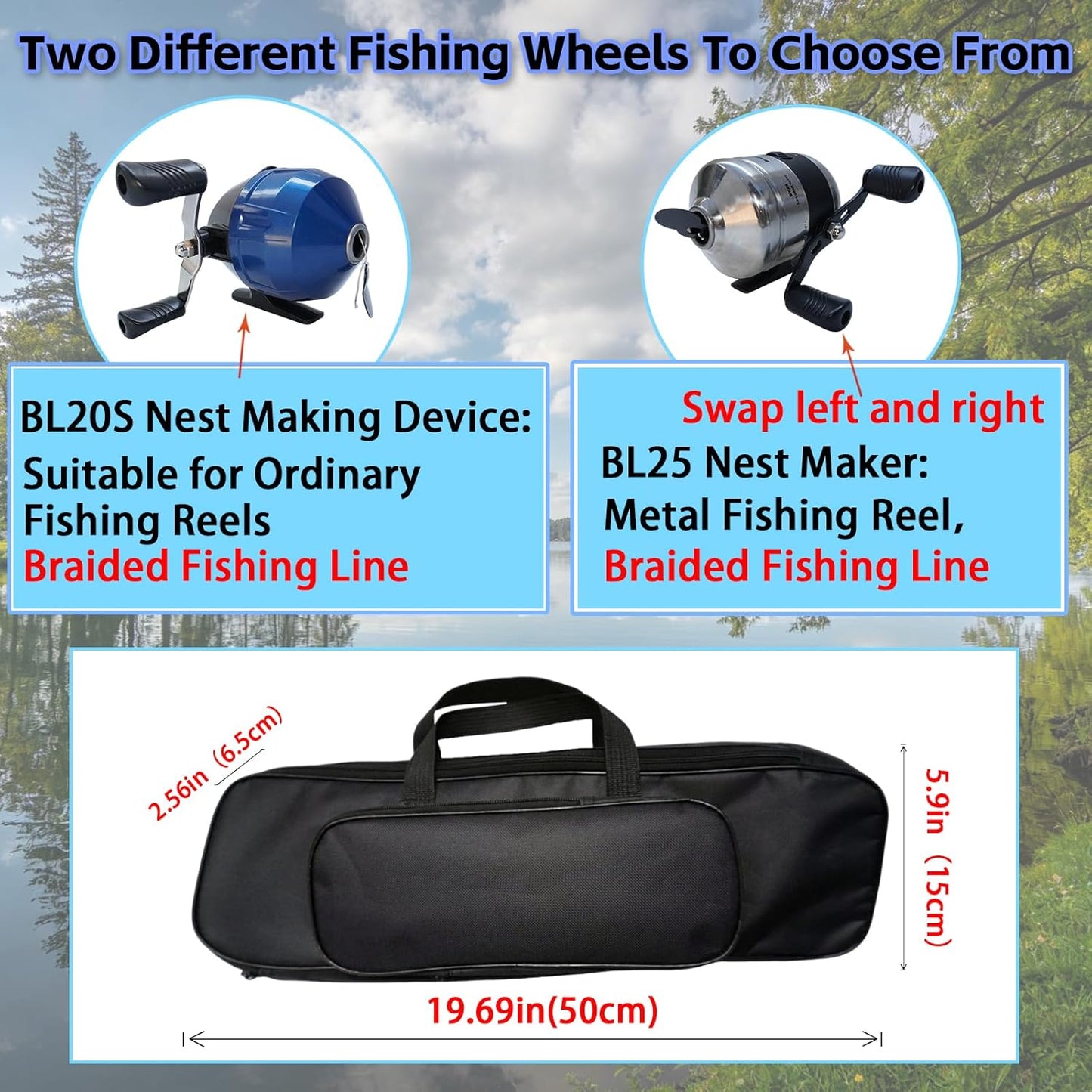 KingKatch Catapult Fishing Rod, Heavy-Duty Slingshot Fishing Pole with Reel & Braided Line, Portable Lure Launcher for Freshwater & Saltwater Fishing