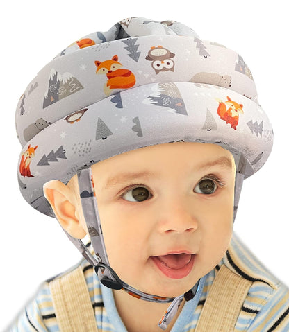 Simply Kids Baby Head Protector Helmet for Crawling, Walking & Running, Adjustable Infant Safety Headguard, Fox, Small