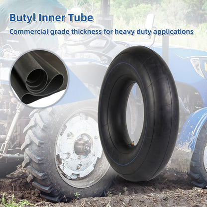 GICOOL 11.2-28/12.4-28 Butyl Inner Tube, TR218A Valve Stem, 1 Pack Heavy-Duty Inner Tube, Replacement Tube for Farm Tractor, Backhoe and Industrial Equipment