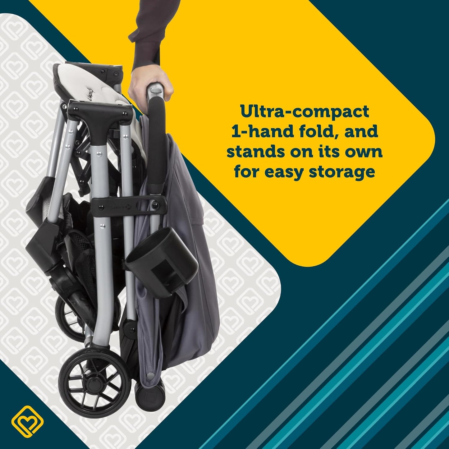 Safety 1st Easy-Fold Compact Stroller, Dorsal