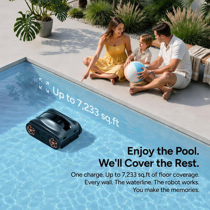 iGarden K Series Cordless Robotic Pool Vacuum – 22,000 LPH Turbo Suction, 7H Runtime, Smart Navigation