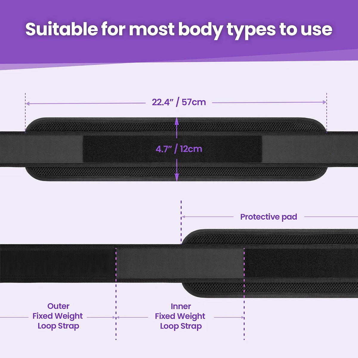 Balency Hip Thrust Belt for Dumbbells, Kettlebells & Weight Plates, Foldable Non-Slip Padded Glute Belt for Hip Thrusts, Squats & Home Gym Workouts, Black