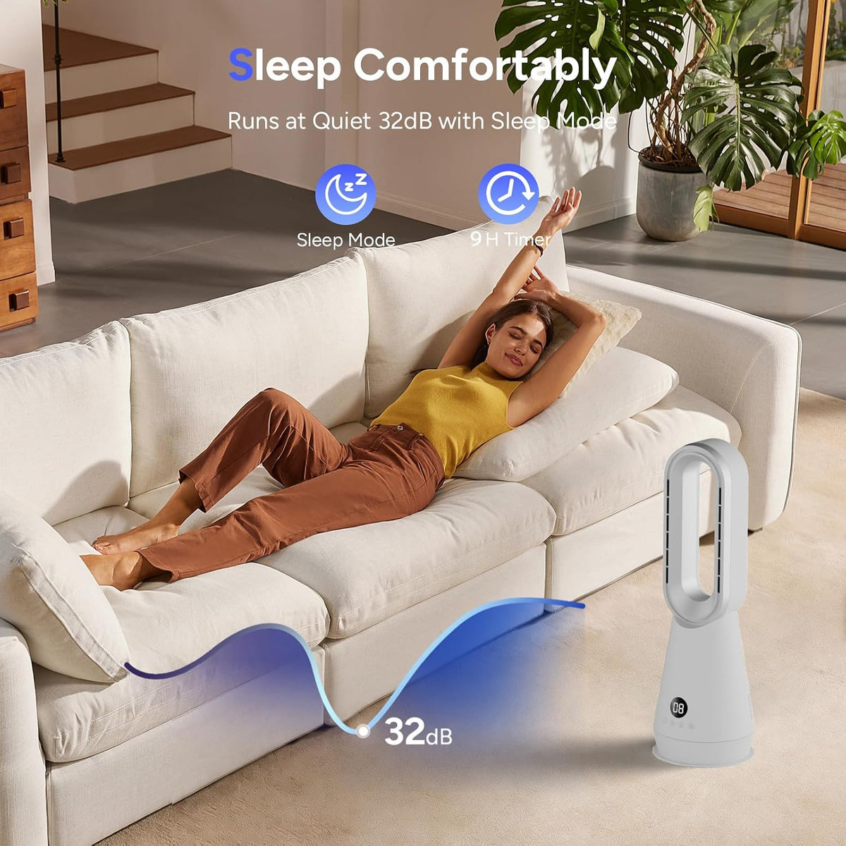 Bladeless Heater Fan with Air Purifier,22" 3-in-1 Fan Heater ComboFaryuan Bladeless Heater Fan with Air Purifier,22" 3-in-1 Fan Heater Combo