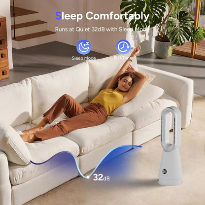 Bladeless Heater Fan with Air Purifier,22" 3-in-1 Fan Heater ComboFaryuan Bladeless Heater Fan with Air Purifier,22" 3-in-1 Fan Heater Combo